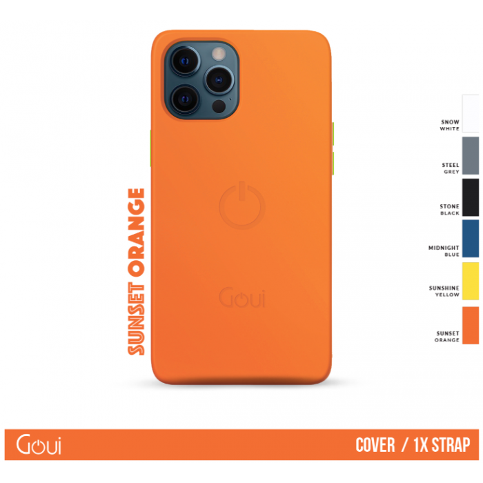 Goui Magnetic Case for iPhone 12 / 12 Pro with Magnetic Bars - Orange