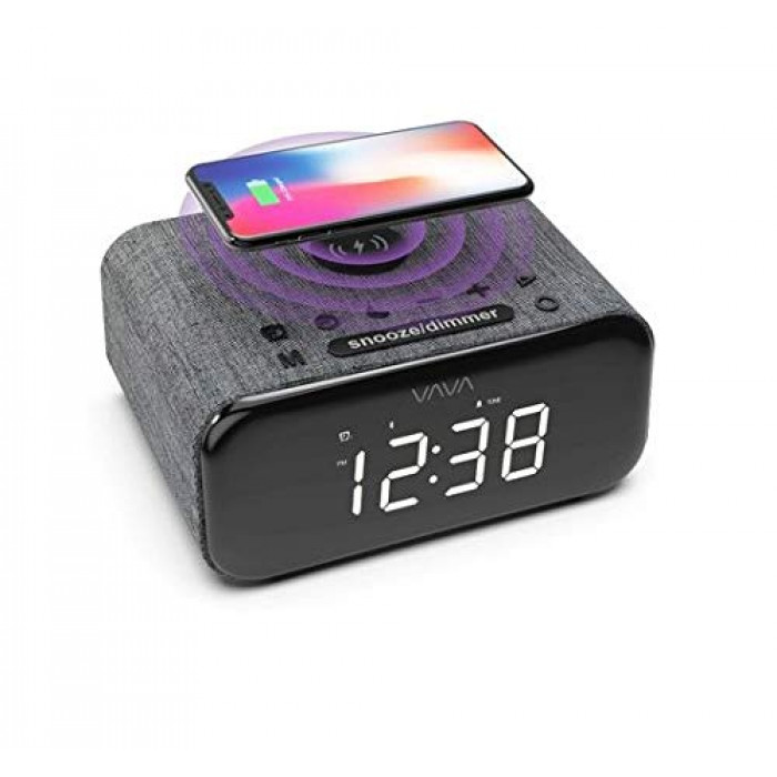VAVA Voom 5-in-1 Clock - Bluetooth - Stereo Speaker - Alarm Clock - Wireless Charging