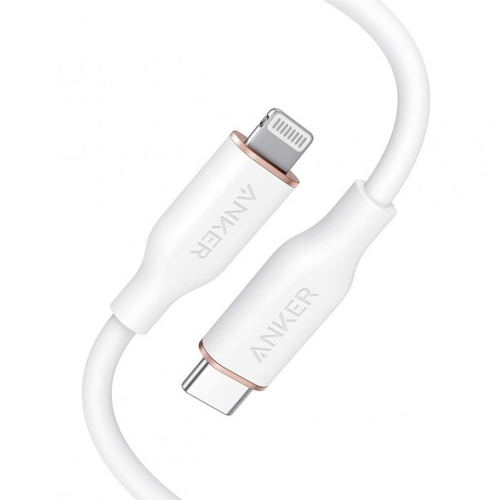 ANKER POWERLINE III FLOW LIGHTNING TO USB-C FAST PD CHARGING - 0.9M - White