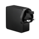 Energea Travelite PD66 2USB-C + 2USB-A PD QC3.0 66W Wall Charger (US+UK) - Black