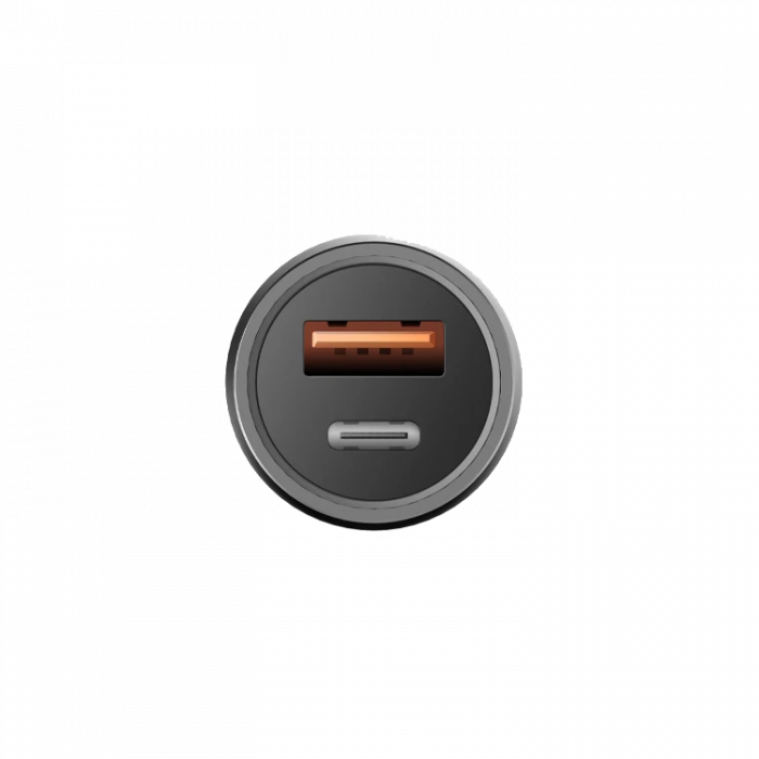Energea AluDrive D36 USB-C PD18 + USB-A QC 3.0 Duo Port Aluminum 36W Car Charger - Gunmetal