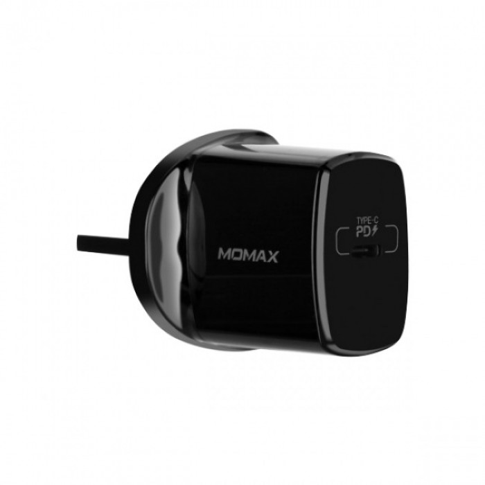 MOMAX ONE Plug USB Type-C PD Fast Charger 20W (Black)
