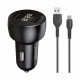 Porodo Car Charger 3.4A with PVC Type-C Cable 0.9m