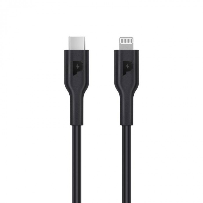 Powerology Type C To Lightning Cable PD 20W 1.2M Black