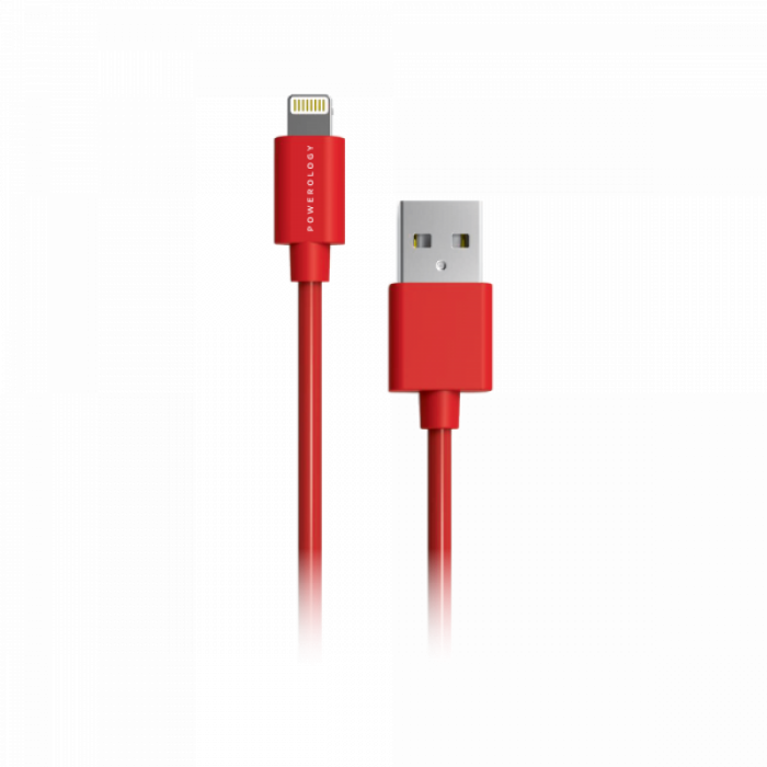 POWEROLOGY LIGHTNING CONNECTOR CABLE 1.2M - RED