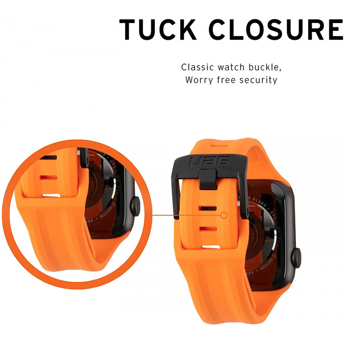 UAG Apple Watch 44mm/42mm Silicone Scout Strap (Orange)