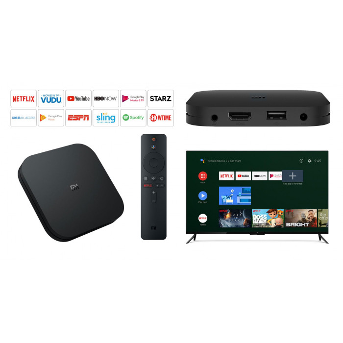 system Eller enten Hvor fint Xiaomi Mi Box S Android TV with Google Assistant Remote Streaming Media  Player - Chromecast Built-in -
